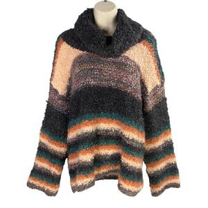 Moth Chunky Knit Sweater Womens Medium Mohair Wool Made in Italy Cozy Indie Boho